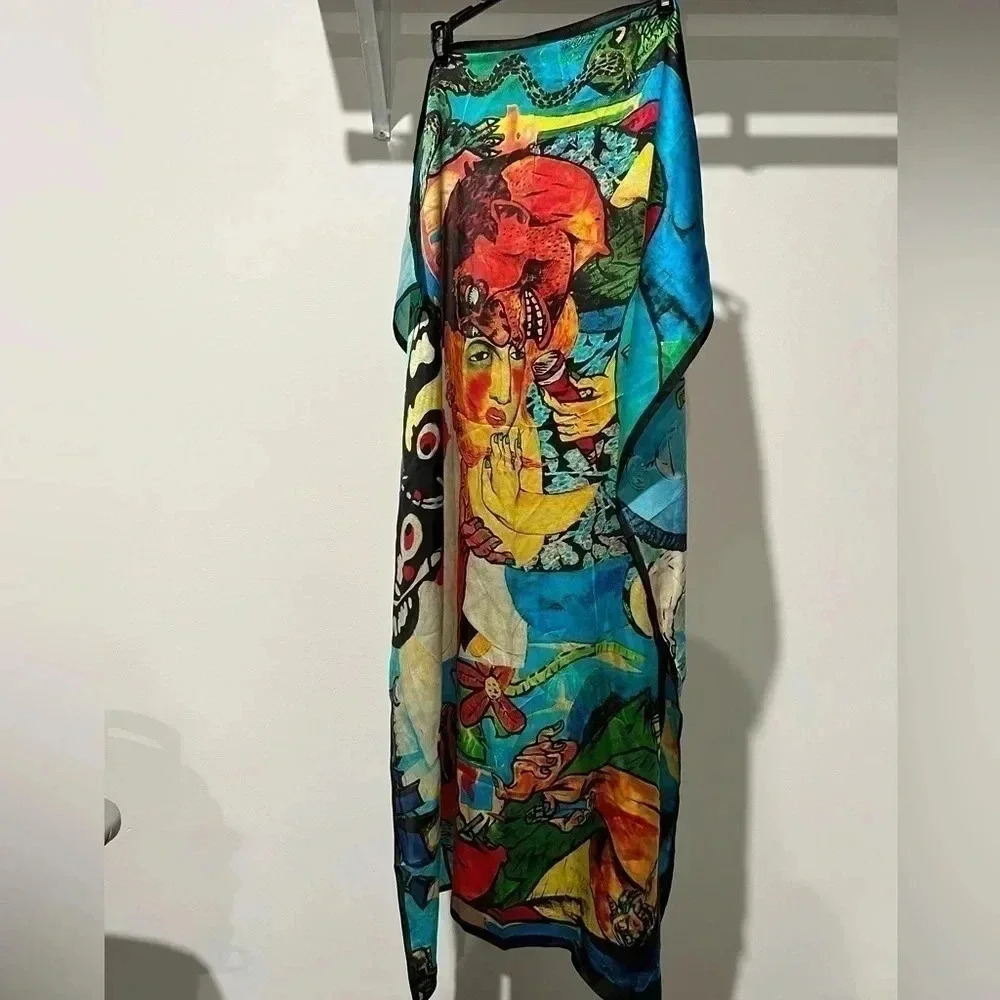 Beautiful Silk Scarf 🧣 35”X 44”